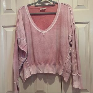 We The Free Gibson V-Neck Pullover Top Size S Slouchy